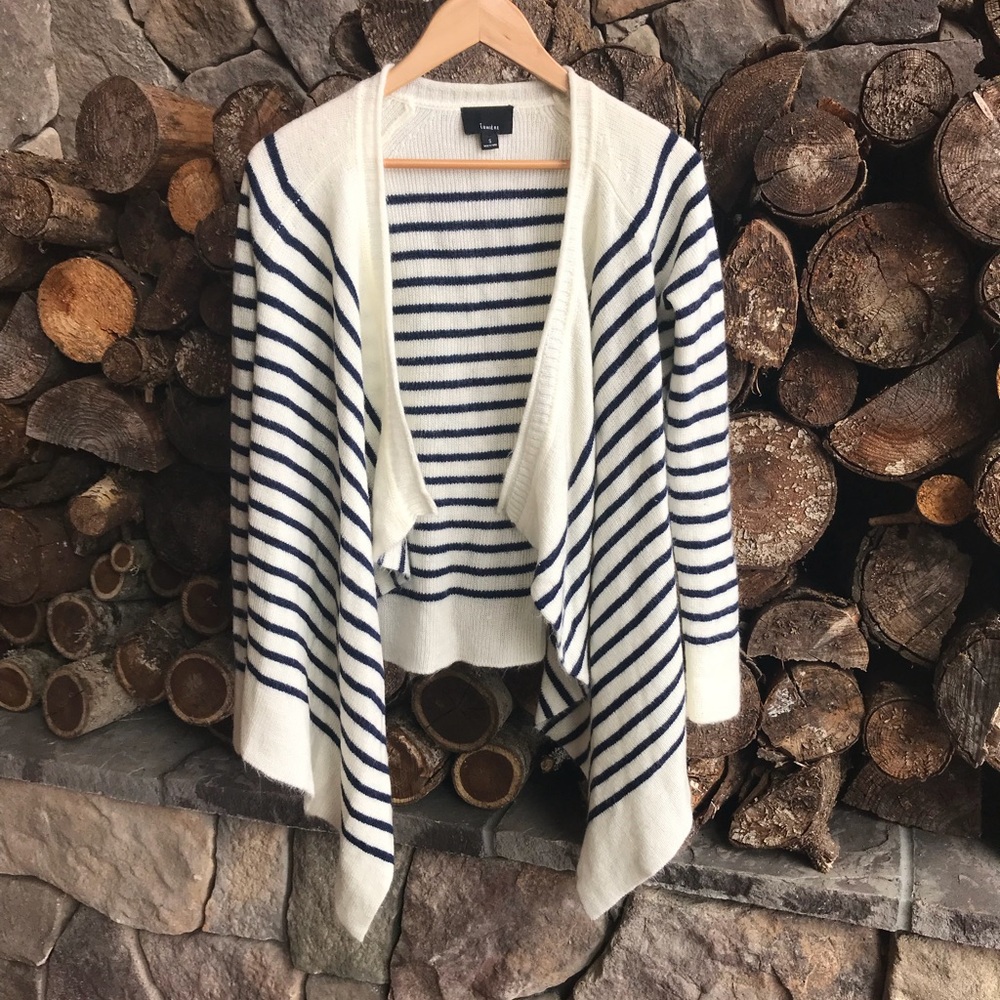 Lumiere Navy & cream cardigan